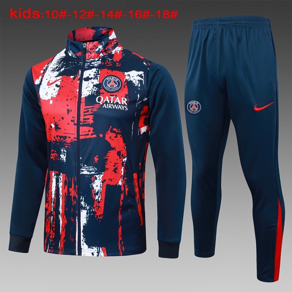 Niños Chandal PSG 2024-2025 Rojo Azul 3